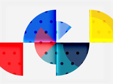 Geometrik daire soyut afiş