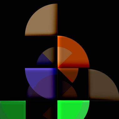 Geometrik daire soyut afiş