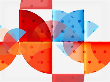 Siyah arka plan üzerine daire öğeleri