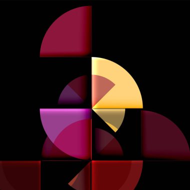 Geometrik daire soyut afiş