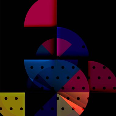 Geometrik daire soyut afiş