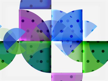 Geometrik daire soyut afiş