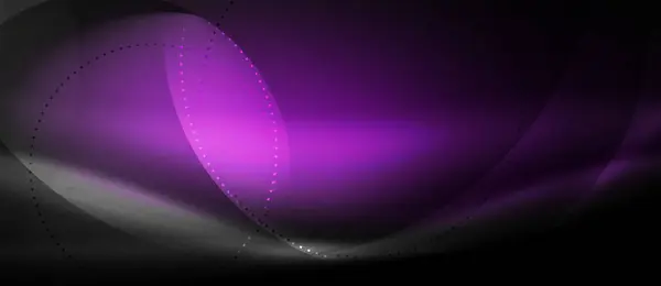 Vecteur onde lumineuse néon flux courbe arrière-plan — Image vectorielle