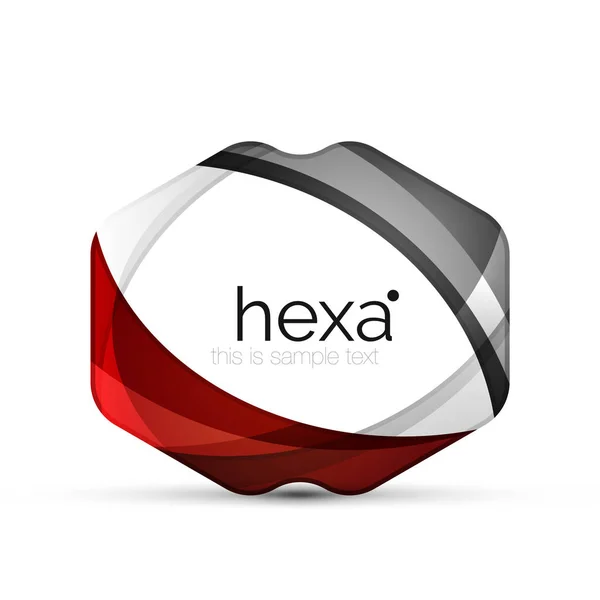 Emblema profissional limpo do negócio da forma do hexágono —  Vetores de Stock