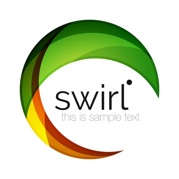 Digital techno swirl circle business icon — Stock Vector