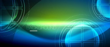 Techno dünya kavramı, neon glow gezegen