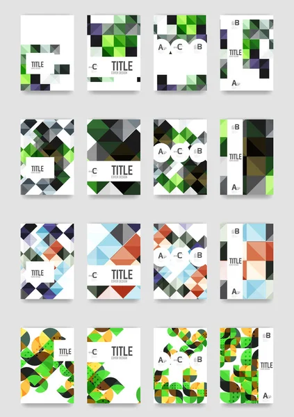 Set of a4 minimal geometric print templates — Stock Vector