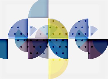 Siyah arka plan üzerine daire öğeleri