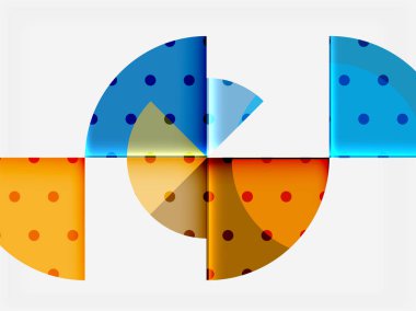 Siyah arka plan üzerine daire öğeleri