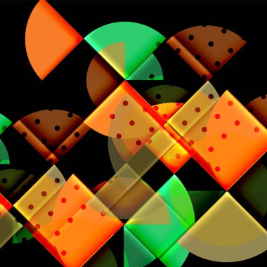 Geometrik daire soyut afiş