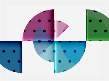 Geometrik daire soyut afiş