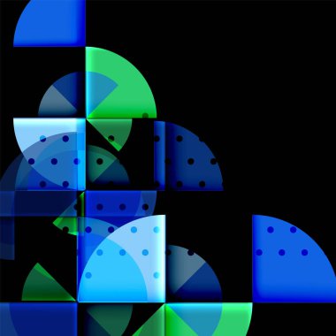 Geometrik daire soyut afiş