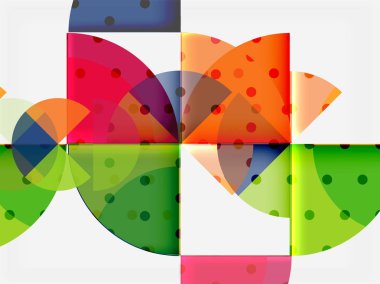 Geometrik daire soyut afiş