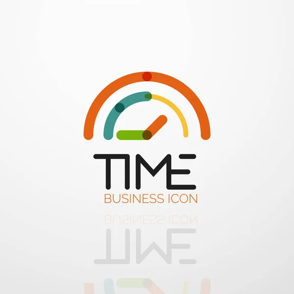 Vector ideia logotipo abstrato, conceito de tempo ou ícone do negócio relógio — Vetor de Stock