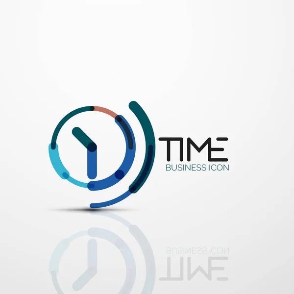 Idea de logotipo abstracto vectorial, concepto de tiempo o icono de negocio reloj — Vector de stock