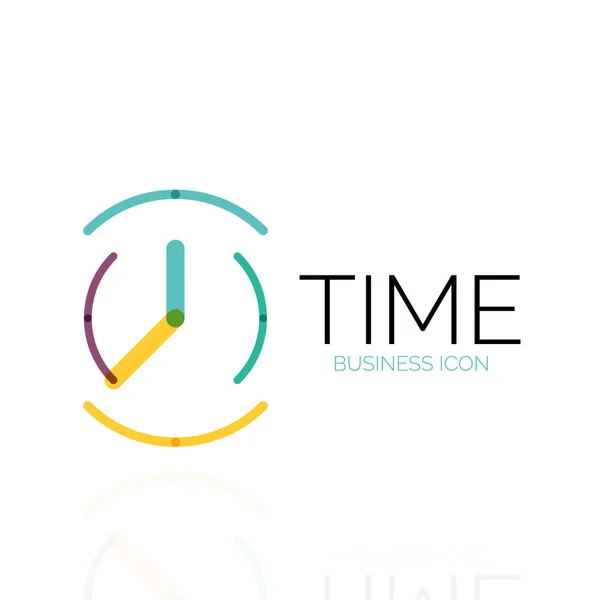 ベクトルの抽象的なロゴのアイデア、コンセプトまたは時計のビジネス アイコンの時間します。創造的なロゴタイプ デザイン テンプレート — ストックベクタ