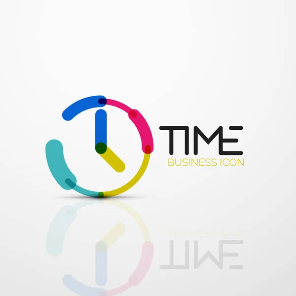 Διάνυσμα λογότυπο αφηρημένη ιδέα, έννοια ή ρολόι επαγγελματική εικονίδιο τη φορά — Διανυσματικό Αρχείο