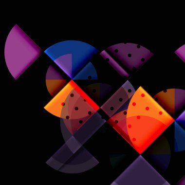 Geometrik daire soyut afiş