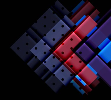 Siyah arka plan üzerinde renkli oklar