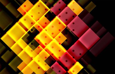 Siyah arka plan üzerinde renkli oklar