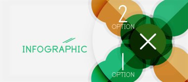 Kağıt geometrik daire afiş şablon