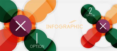 Kağıt geometrik daire afiş şablon