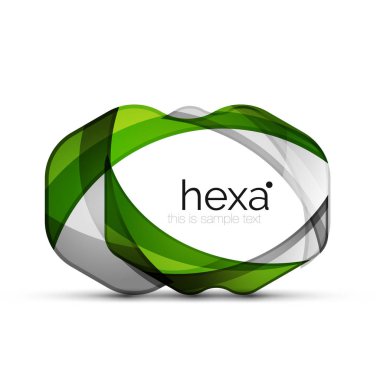 Temiz profesyonel altıgen şekil iş amblemi