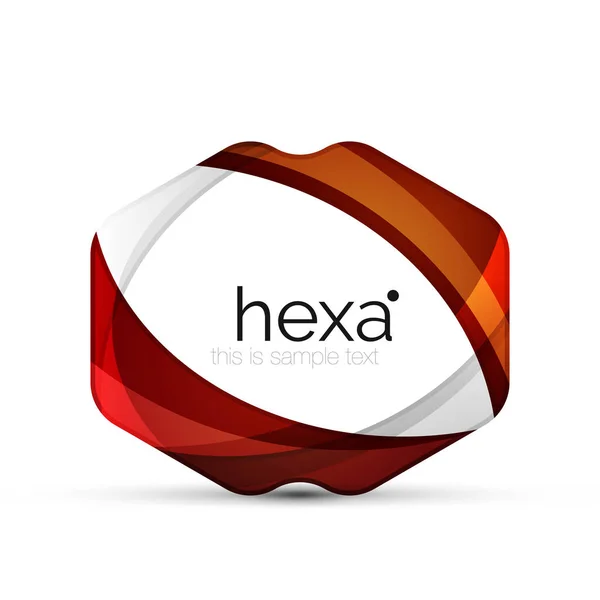 Ren professionell hexagon form business emblem — Stock vektor
