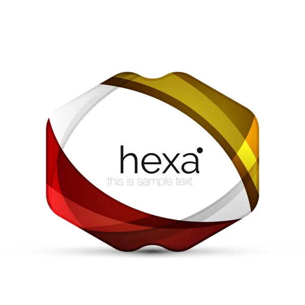 Emblema de negocio de forma de hexágono profesional limpio — Vector de stock