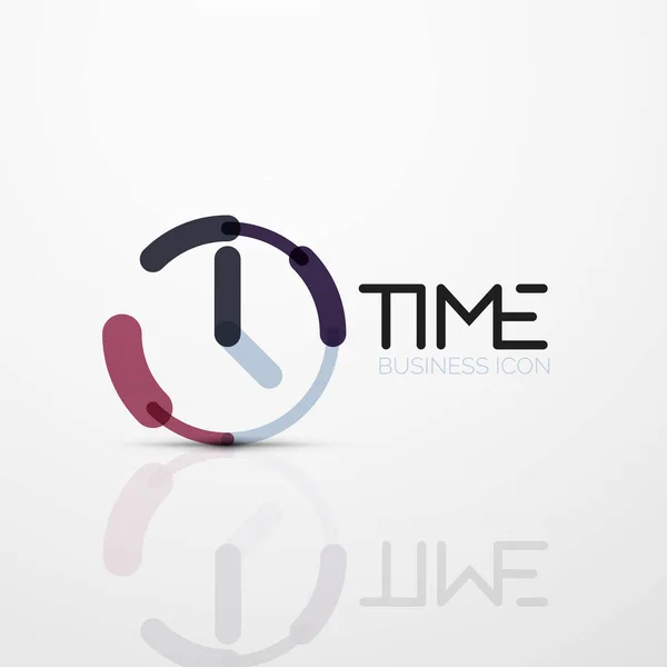 Vector logo abstracte idee, tijdpictogram concept of klok business — Stockvector