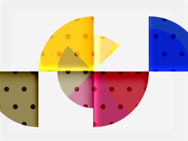 Geometrik daire soyut afiş