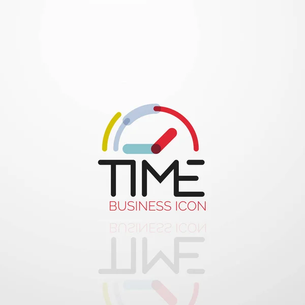 Vector abstract logo idea, time concept or clock business icon — Stock Vector