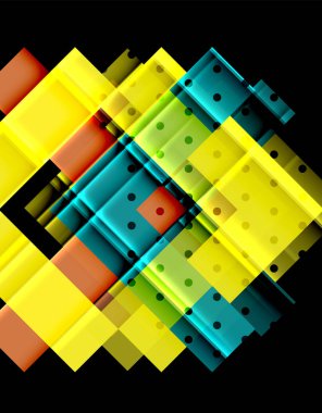 Siyah arka plan üzerinde renkli oklar