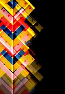 Siyah arka plan üzerinde renkli oklar