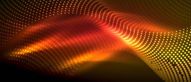 Soyut dalga koyu, parlak hareket üzerinde parlayan