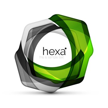 Temiz profesyonel altıgen şekil iş amblemi