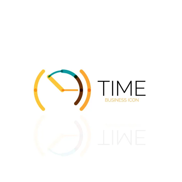 Векторный абстрактный логотип идея, концепция времени или часы бизнес-значок. Креативный логотип — стоковый вектор