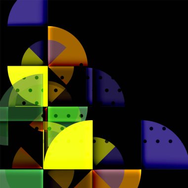 Geometrik daire soyut afiş