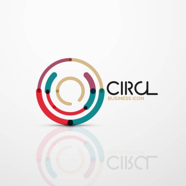 Soyut girdap satırları sembolü, daire logo simge