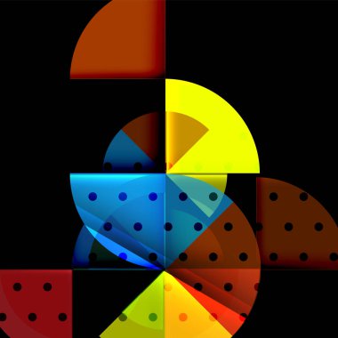 Geometrik daire soyut afiş