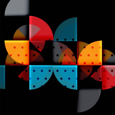 Geometrik daire soyut afiş