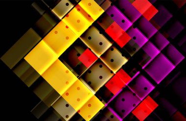 Siyah arka plan üzerinde renkli oklar