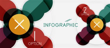 Kağıt geometrik daire afiş şablon