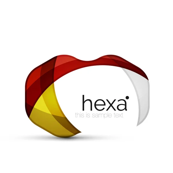 Emblema de negocio de forma de hexágono profesional limpio — Vector de stock