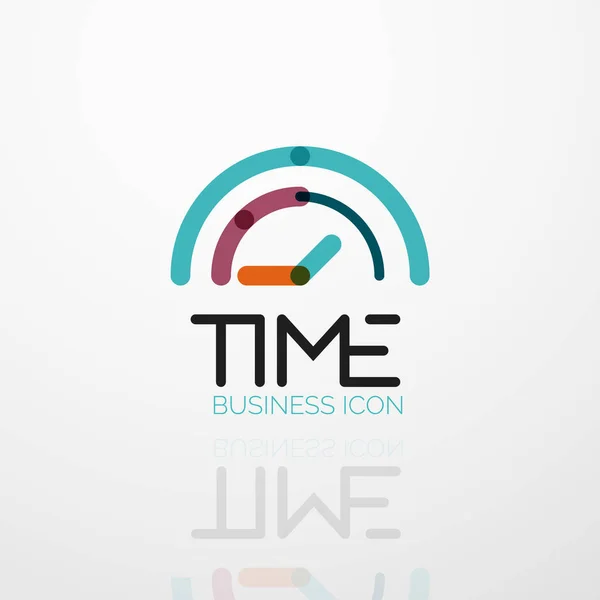 Vector abstract logo idea, time concept or clock business icon — Stock Vector