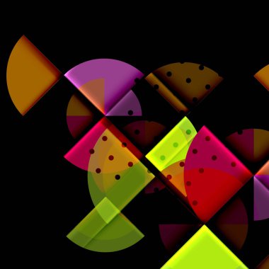 Geometrik daire soyut afiş