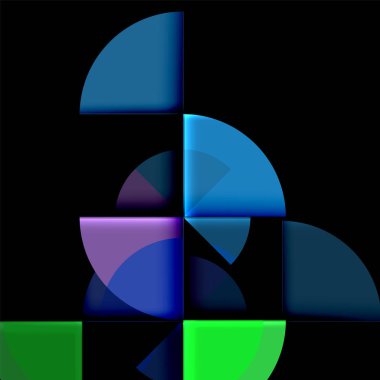 Geometrik daire soyut afiş