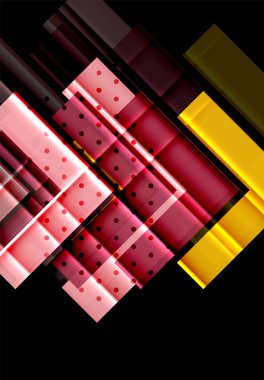 Siyah arka plan üzerinde renkli oklar