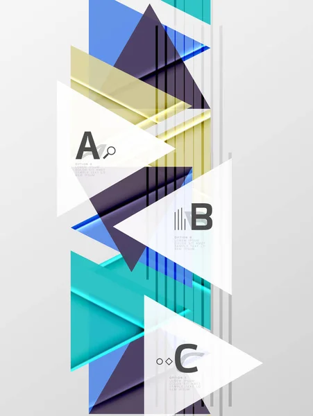 Färg trianglar bakgrundsdesign — Stock vektor