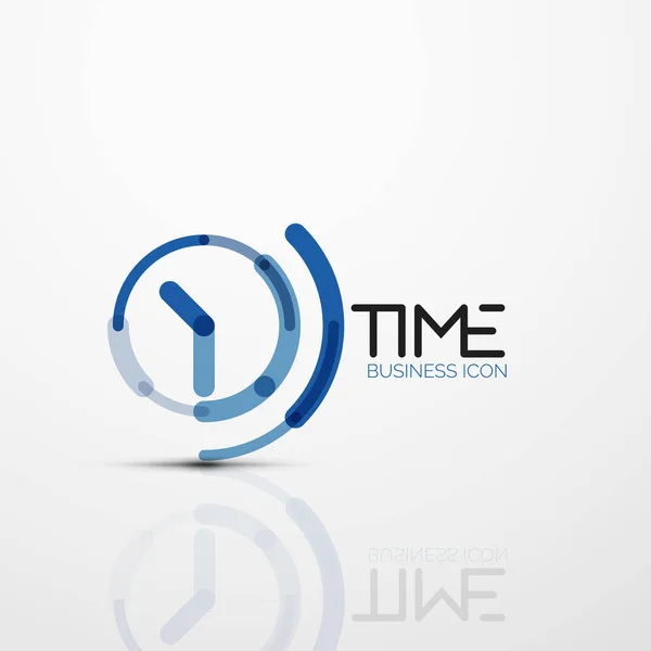 Vector abstract logo idea, time concept or clock business icon — Stock Vector